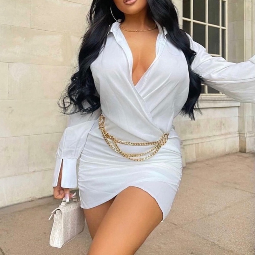 Draped Mini Dress - image 3